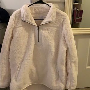 Sherpa zipper sweater